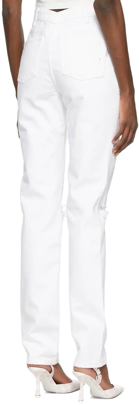 Alexander Wang White Dipped Back Jeans