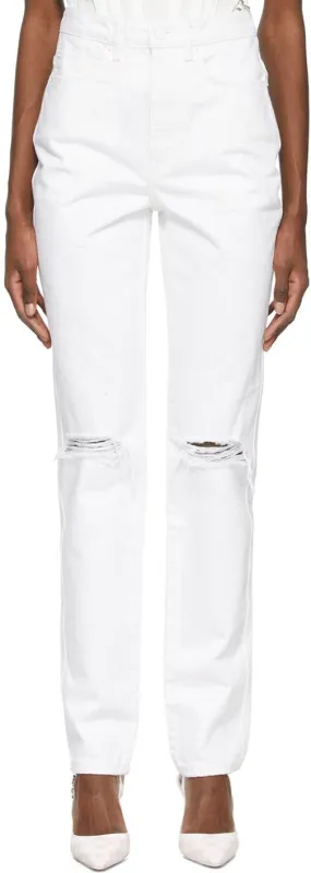 Alexander Wang White Dipped Back Jeans