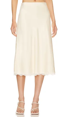 Camila Coelho Carmel Midi Skirt in Cream