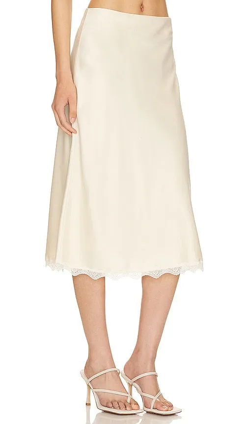 Camila Coelho Carmel Midi Skirt in Cream
