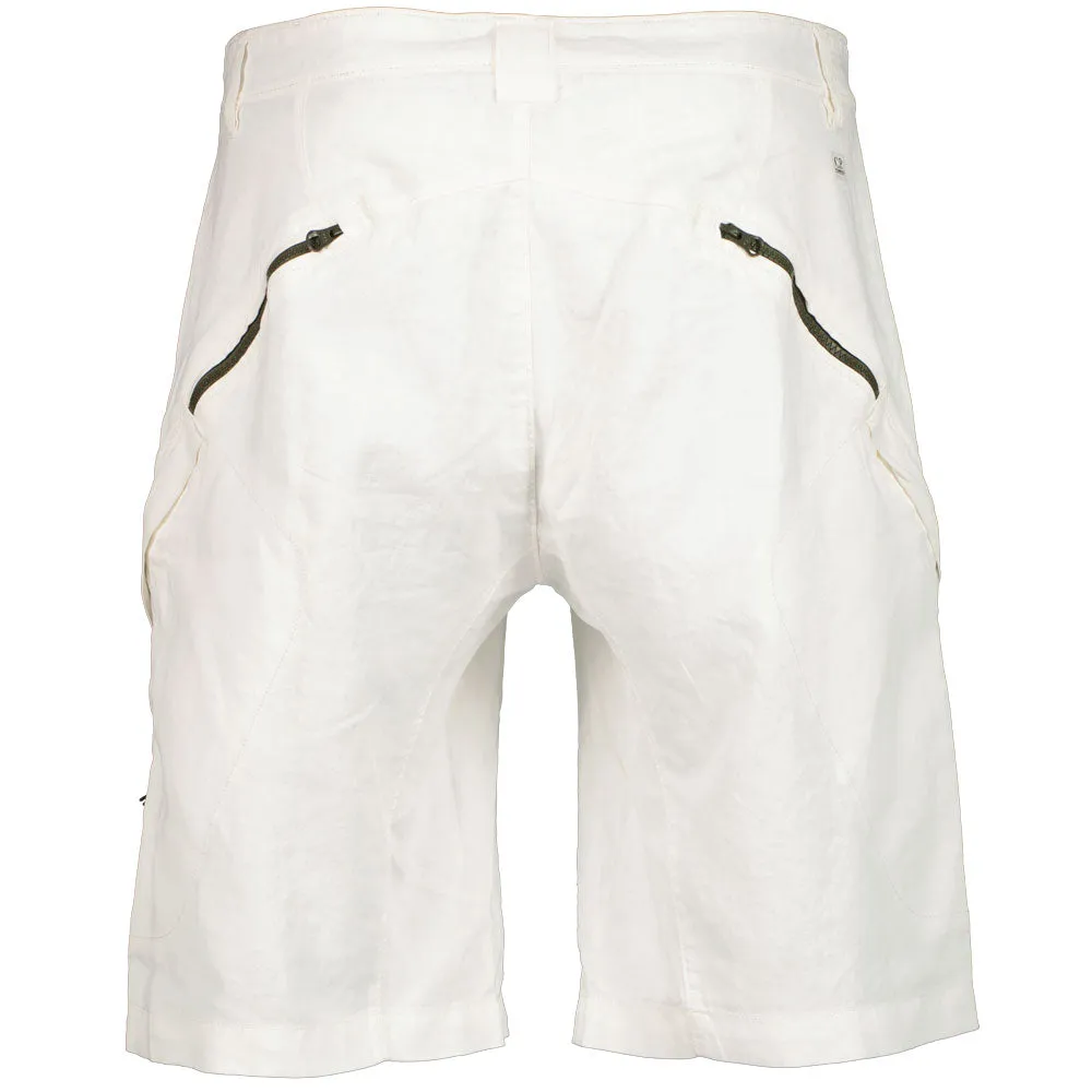 C.P. Plated Linen Lens Cargo Shorts