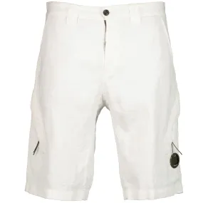 C.P. Plated Linen Lens Cargo Shorts