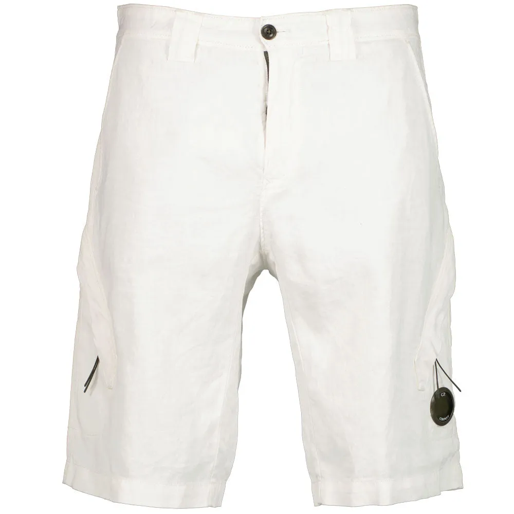 C.P. Plated Linen Lens Cargo Shorts