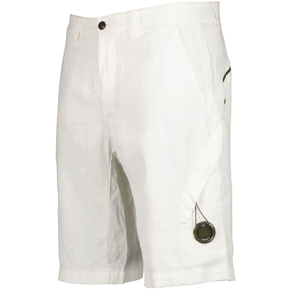 C.P. Plated Linen Lens Cargo Shorts