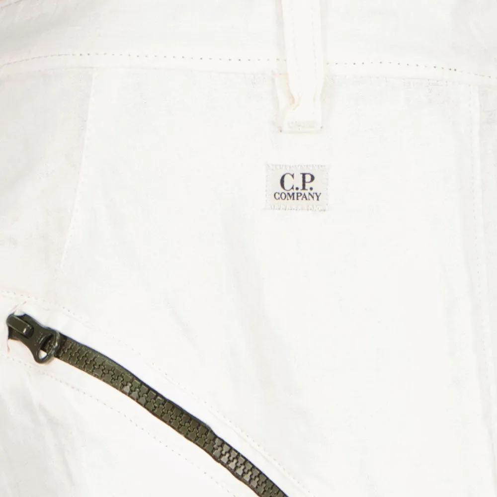 C.P. Plated Linen Lens Cargo Shorts