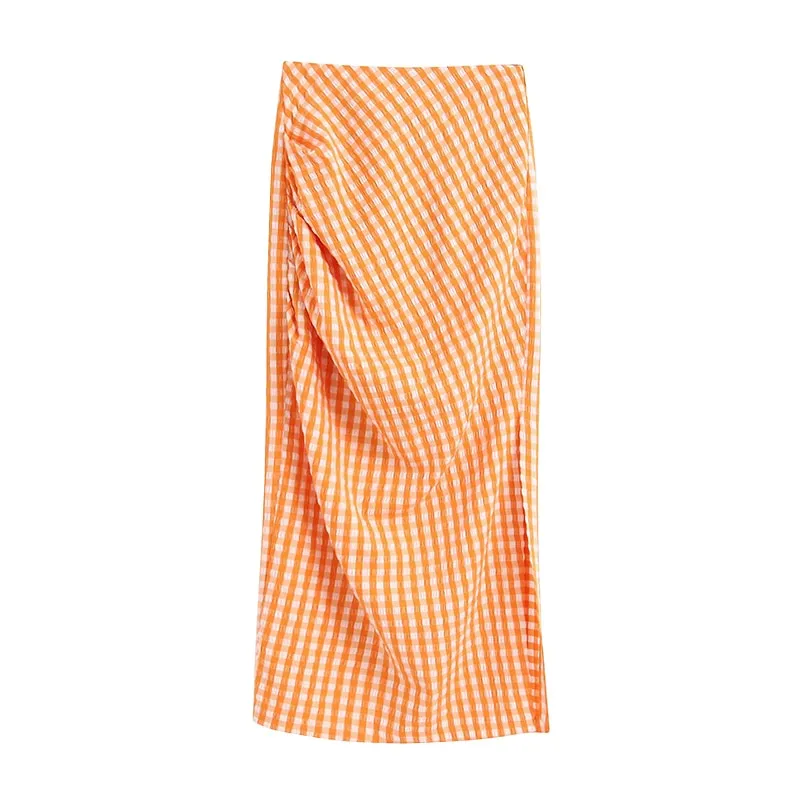 GINGHAM CHECK SKIRT
