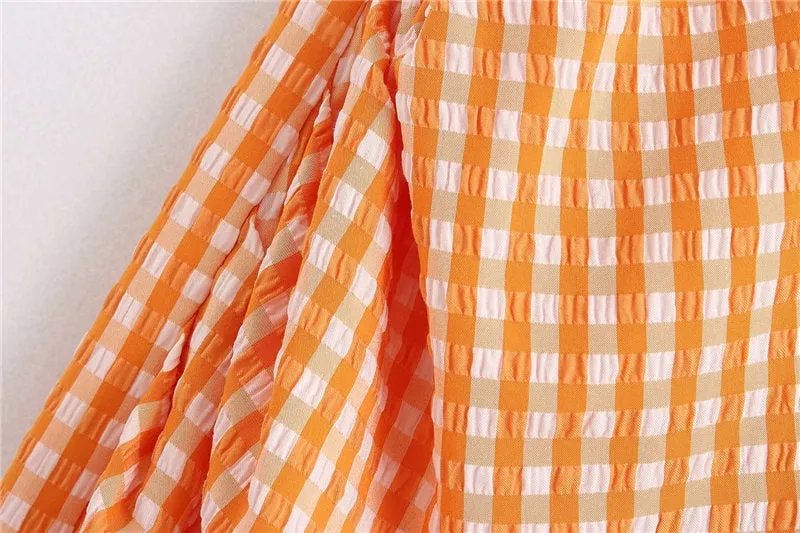 GINGHAM CHECK SKIRT
