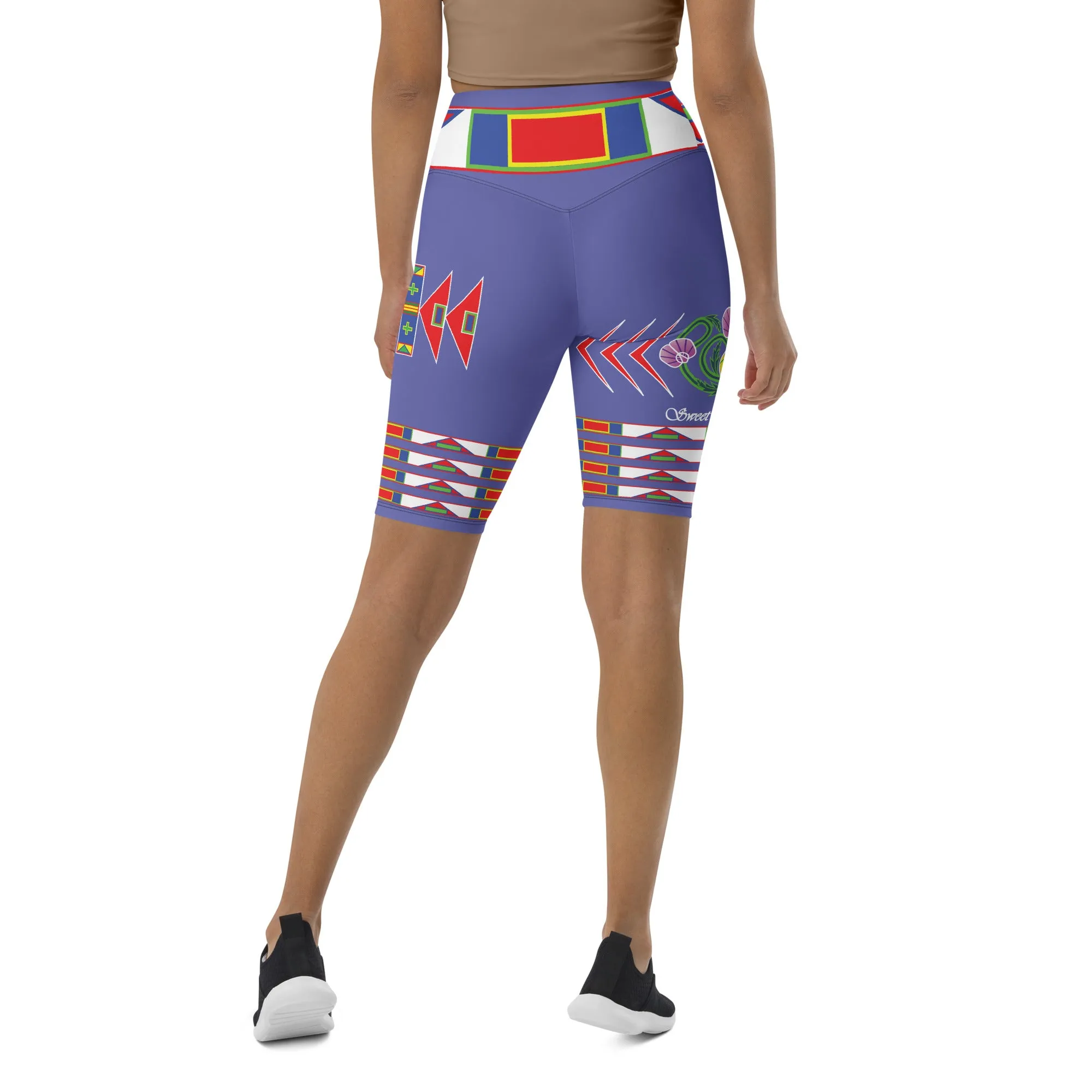 Gratitude Peri Biker Shorts