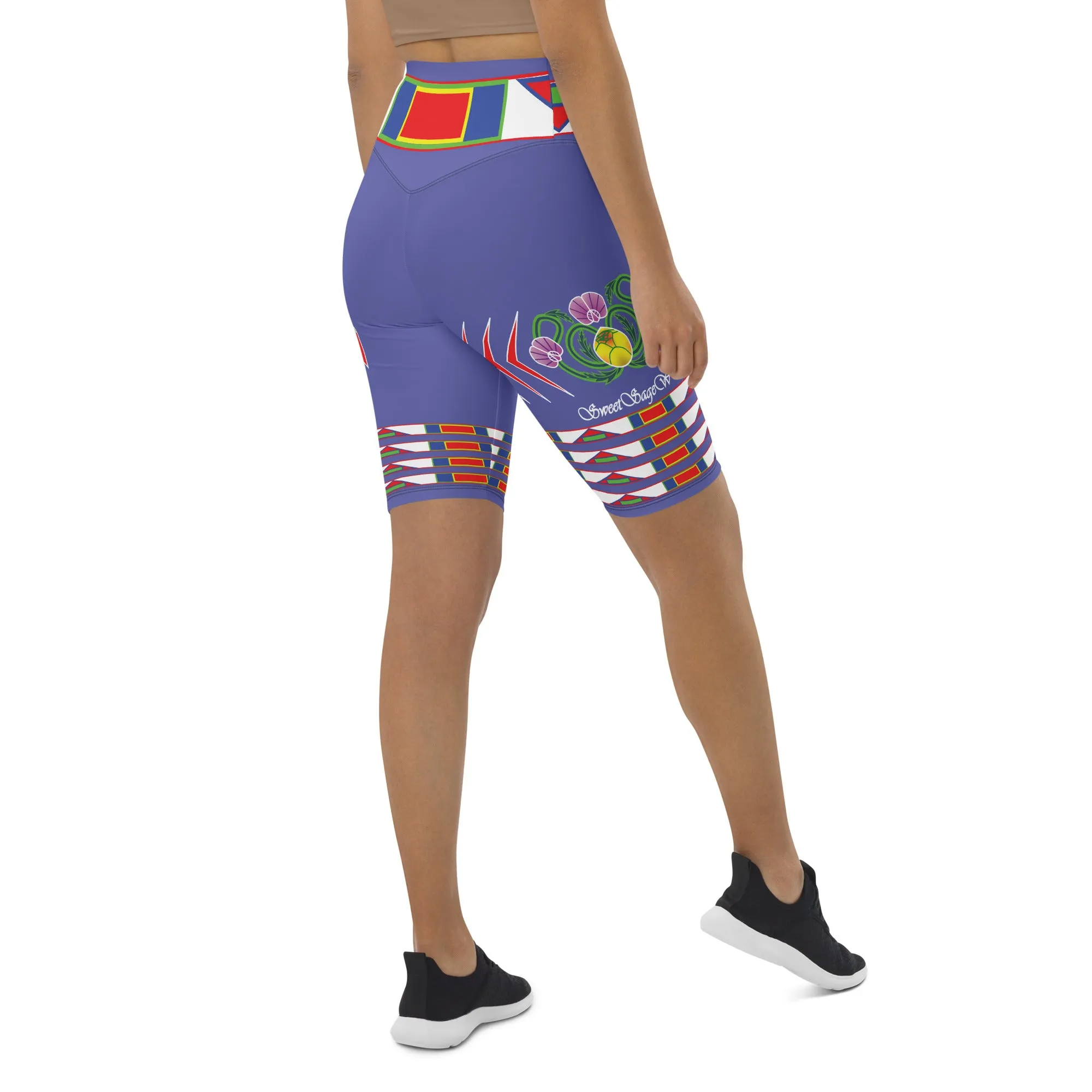 Gratitude Peri Biker Shorts