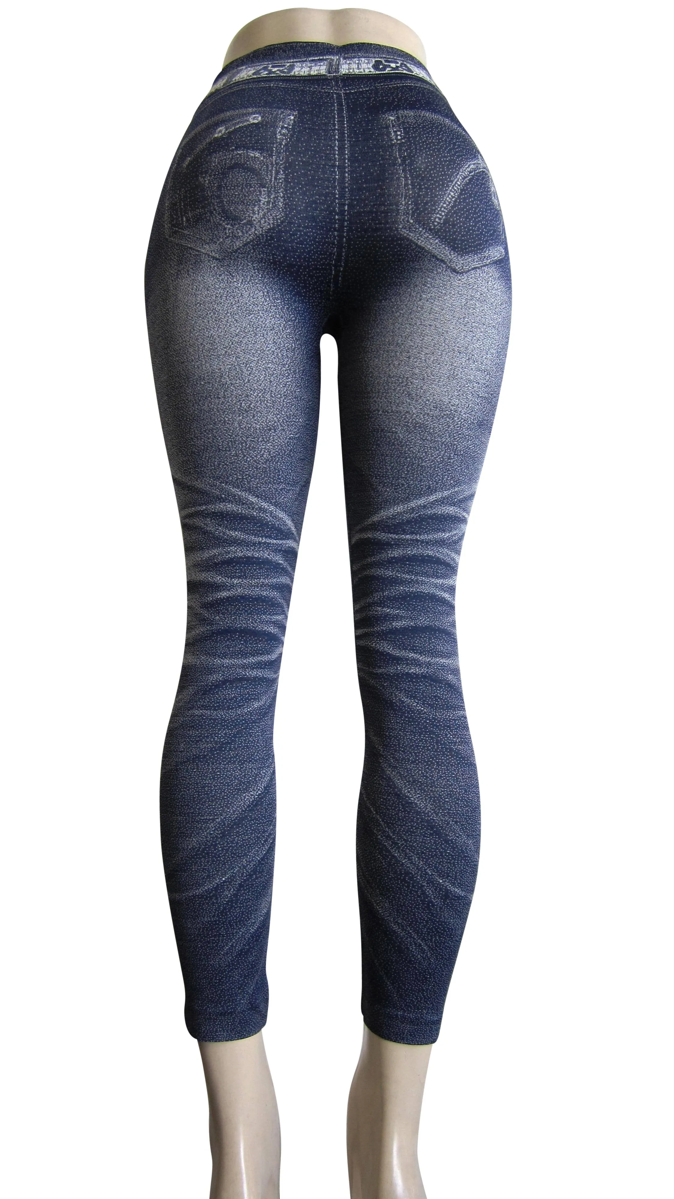 Leggings - Printed Denim Look (FAB-9357)
