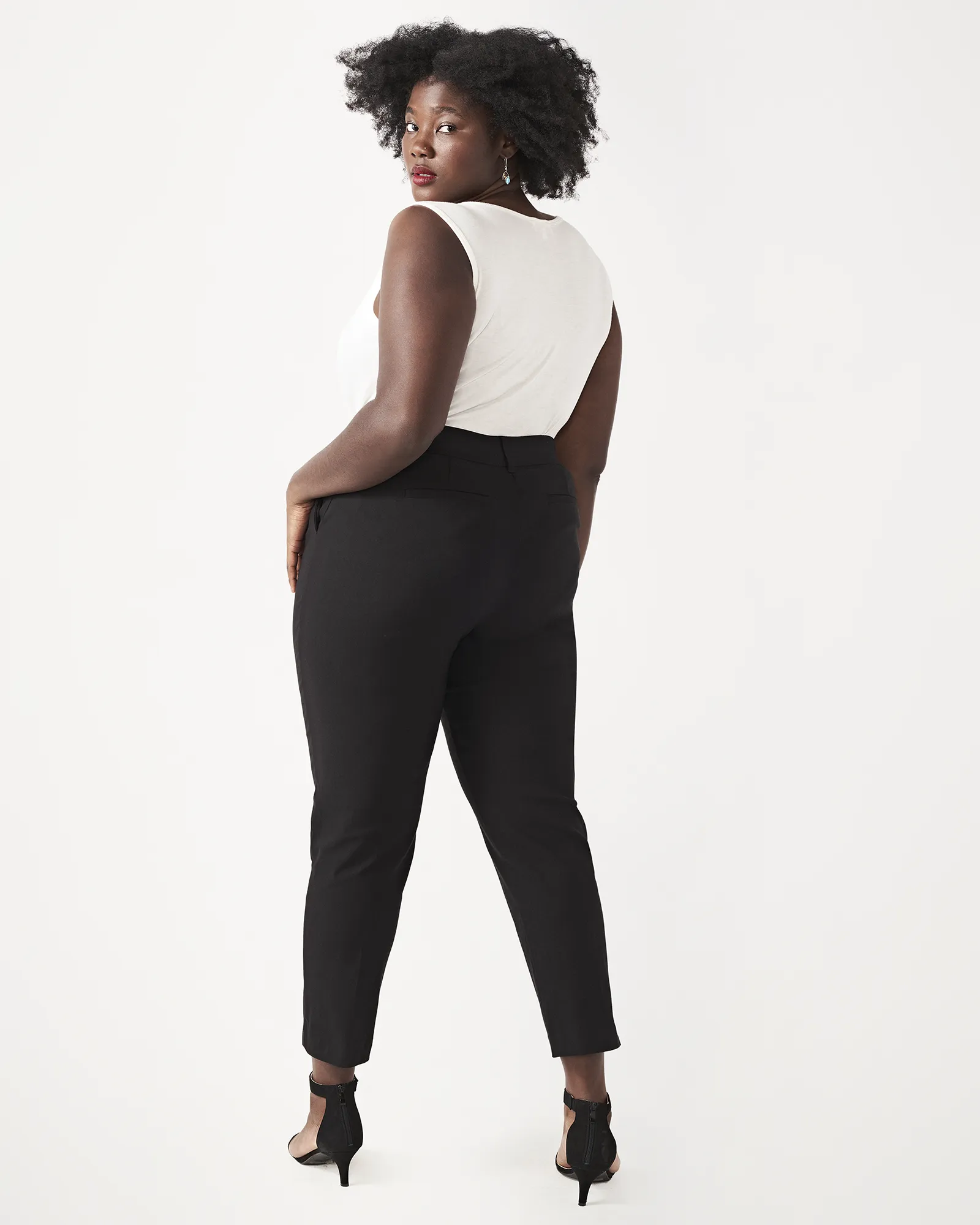 Salerno Cropped Work Pant | Black