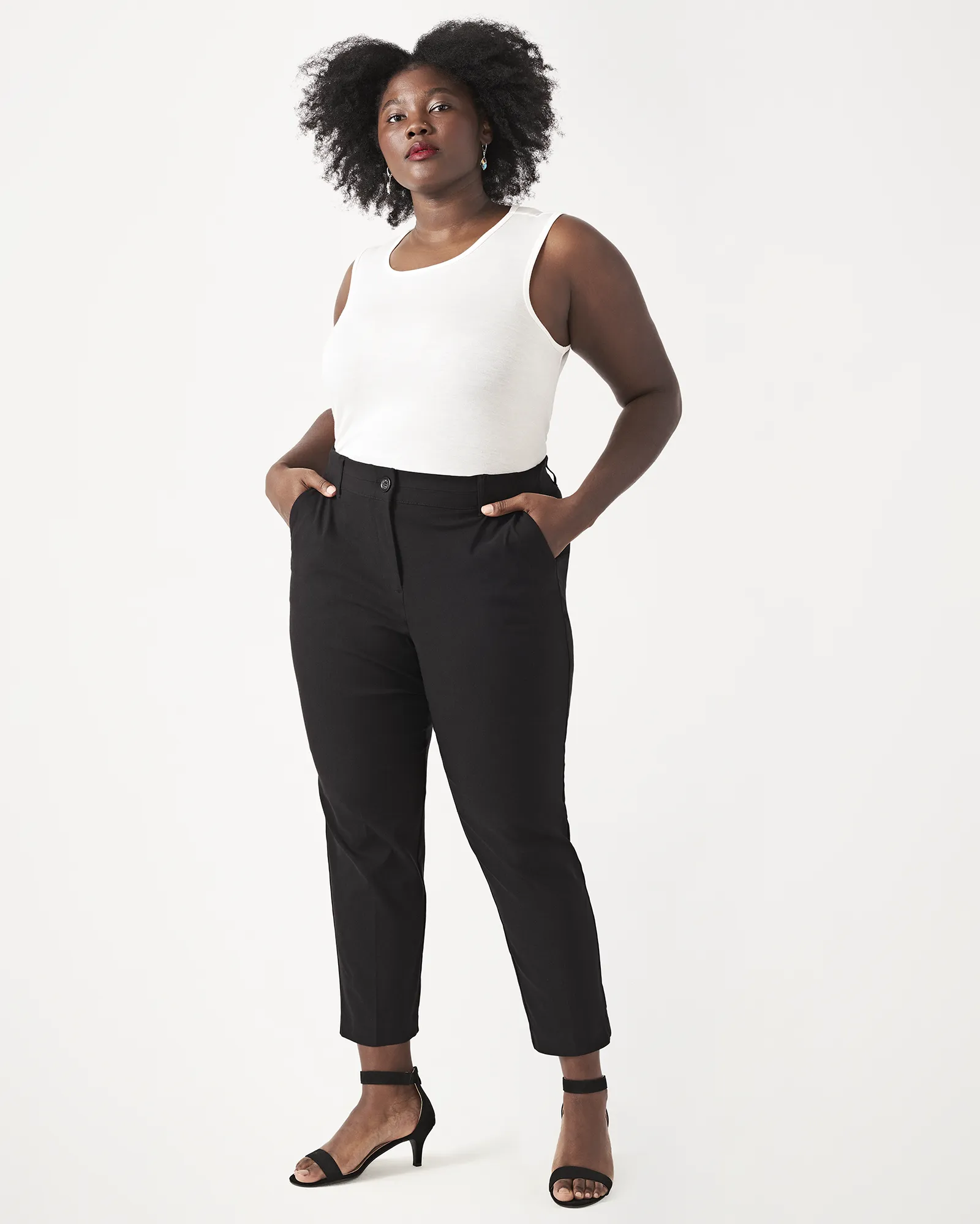 Salerno Cropped Work Pant | Black