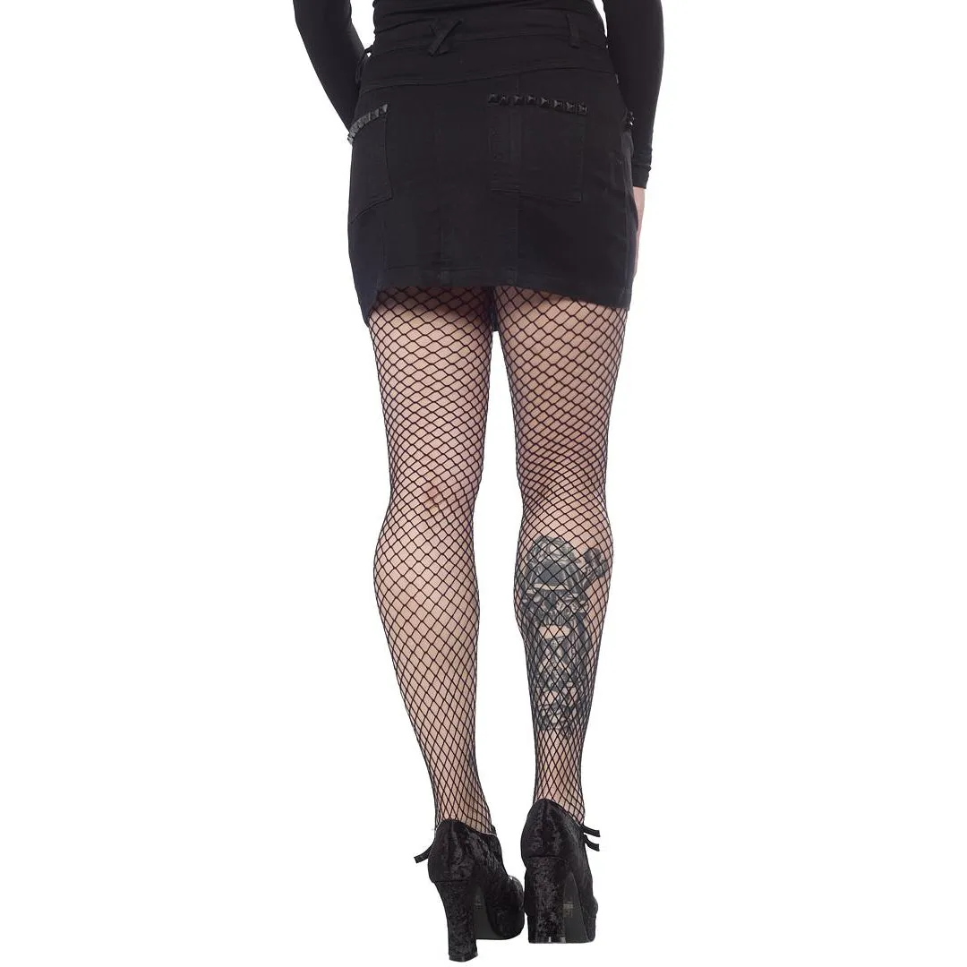 Studded Black Womens Mini Skirt
